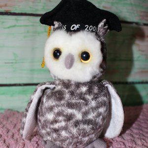 Ty Beanie Baby Smart - MWMT (Owl Graduation 2001)